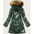 Tmavě zelená lesklá dámská zimní bunda (m-21008) (3059409) - 3