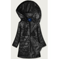 Černá dámská prošívaná oversize bunda s kapucí (ag5-010) (3165632) - 9