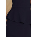Elegantní tmavě modré dámské midi šaty s volánkem model 6211541 (1058712) - 6