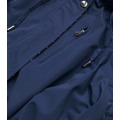 Tmavě modro-bílá dámská bunda parka 2 v 1 (W702) (2917479) - 4