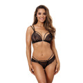 Jemná krajková tanga V-10098 černá - Axami (3546171) - 3