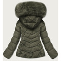 Krátká dámská zimní bunda v khaki barvě (TY043-29) (3542889) - 2