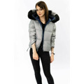Tmavě modro-šedá oboustranná dámská bunda (b9555) (2949033) - 5