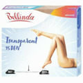 Průhledné punčochové kalhoty bez zesíleného sedu TRANSPARENT 15 DEN - BELLINDA - almond (2683214) - 3