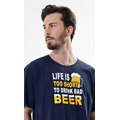 Pánská noční košile s krátkým rukávem Life is beer (3617249) - 5