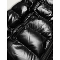 Černá dámská metalická bunda s kapucí (xw808x) (2975216) - 2