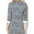 Dámské společenské šaty COLLAR krátké SAF-110-2 šedo/bílé - Numoco (2572440) - 8