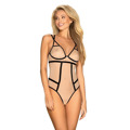 Elegantní body Nudelia teddy nude - Obsessive (2707048) - 1