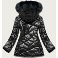 Černá dámská plus size bunda pro přechodné období (mm21-76) (2913462) - 2