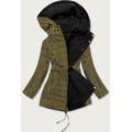 Černá/žlutá dámská parka (W702BIG) (2932307) - 4