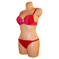 Dámské plavky dvoudílné bikiny 2COLOR dvoubarevné červené - Červená - OEM (2572077) - 16