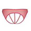 Tanga Plus Size V-8748 červená - Axami (3546260) - 2