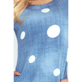 Džínově modré šaty s kapsami a bílými kolečky model 4977996 (480746) - 7