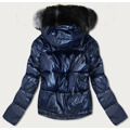 Tmavě modro-šedá oboustranná dámská bunda (b9555) (2949033) - 2