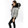 Tmavě modro-šedá oboustranná dámská bunda (b9555) (2949033) - 7