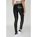 Dámské kalhoty Hugz Black Faux Leather Mid Waist - HUGZJEANS (1751048) - 3