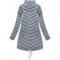Tmavě modro-šedá oboustranná dámská zimní bunda s kapucí (w214big) (2946853) - 11