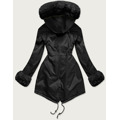 Parka damska zimowa na misiu czarna (br529-101) (2886156) - 3
