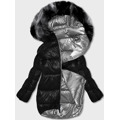 Šedo-černá oboustranná oversize bunda (h-1088-61) (3578030) - 5