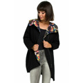 B091 Mikina na zip Oversized - černá (3213752) - 1