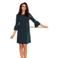 Dámské šaty v lahvově zelené barvě s krajkou na rukávech model 6361560 (1058760) - 5