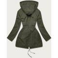 Khaki/limetková dámská bunda parka 2 v 1 (W702BIG) (2917482) - 2