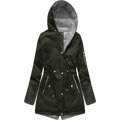 Dwustronna zimowa parka damska z kapturem army-szara (b2636) (2949020) - 6