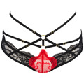 Sexy tanga V-10008 černá/červená - Axami (3546183) - 3
