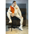 Bílo/oranžová dámská bunda větrovka (AG3-010) (3165637) - 4
