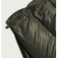 Dłuższa damska pikowana kurtka zimowa khaki (j19-017) (2962673) - 10