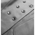 Šedý dámský kabát plus size s kapucí (2728) (3243991) - 2