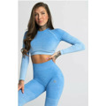Dámský Crop-Top s dlouhým rukávem Ombre - Gym Glamour (3124809) - 1