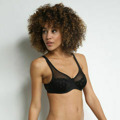 Dámská krajková podprsenka DIM GENEROUS BRODERIE UNDERWIRE BRA - DIM - černá (3277533) - 1