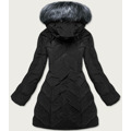 Černá dámská zimní bunda s kapucí (m-21308) (3064991) - 3