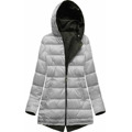 Dwustronna zimowa parka damska z kapturem army-szara (b2636) (2949020) - 8