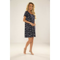 Dámská noční košile De Lafense 660 Cat Love kr/r S-4XL (3454053) - 3