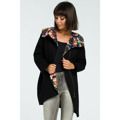 B091 Mikina na zip Oversized - černá (3213752) - 27