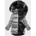 Šedo-černá oboustranná oversize bunda (h-1088-61) (3578030) - 1