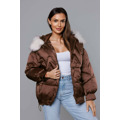 Hnědá krátká oversize bunda (H-1109-79) (3588064) - 4