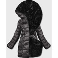 Hnědá oboustranná dámská bunda - kožíšek (b8053-101) (3520684) - 1