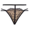Tanga Marshmallow V-7888 černá/béžový - Axami (3546293) - 3