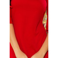 Červené dámské trapézové šaty s rozšířenými rukávy model 6703289 (1058790) - 6