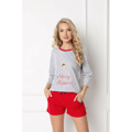 Pyžamo Cookie Short Grey-Red - Aruelle (3490390) - 7
