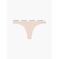 Tanga D1617E - WAN - béžová s proužkem - Calvin Klein (3128205) - 1