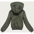 Dámská bunda typu "bomber" v khaki barvě (B8098-11) (3490859) - 3
