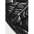 Černo-hnědá dámská zimní bunda s kapucí (5m775-392) (3490852) - 4