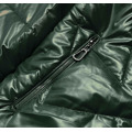Tmavě zelená lesklá dámská zimní bunda (m-21008) (3059409) - 4