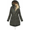 Teplá dámská zimní bunda parka v barvě khaki (w165) (2964007) - 2