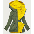 Khaki-žlutá oboustranná dámská bunda (CAN-620BIG) (3294254) - 1