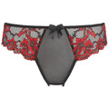 Sexy tanga V-10018 černá/červená - Axami (3546182) - 6